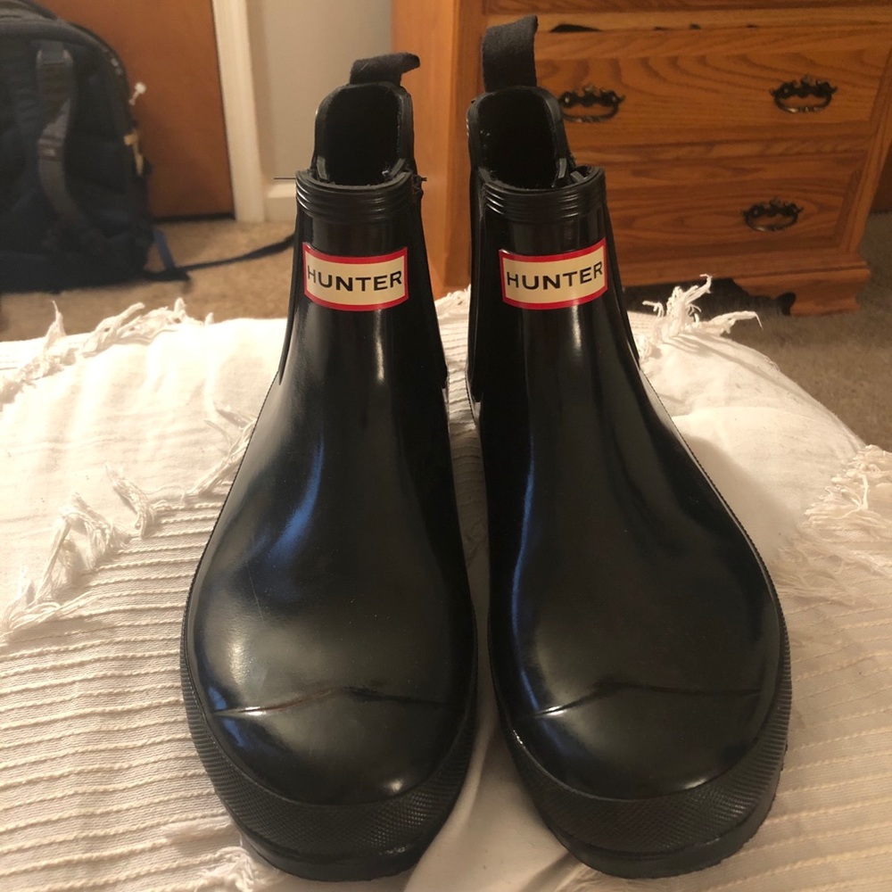 hunter booties, only worn a few times.